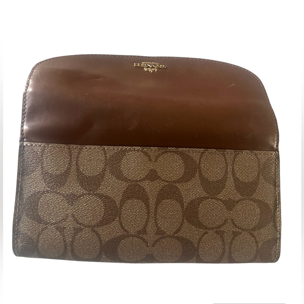 Coach Brown Signature Wallet - Picture 2 of 9